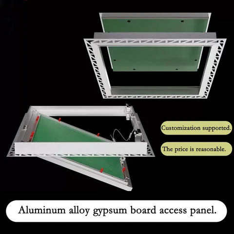 Gypsum concealed drop-down access panel
