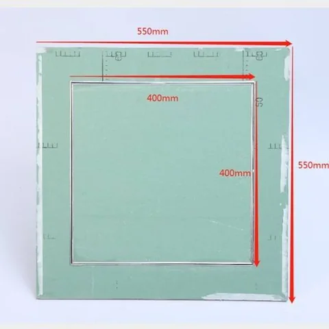 Double aluminium edge rounded corner concealed access panel