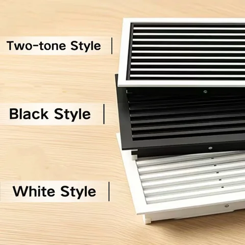 Central air conditioning outlet grille with perforated plate