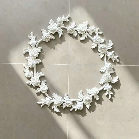 High-end hand-carved gypsum ceiling medallion