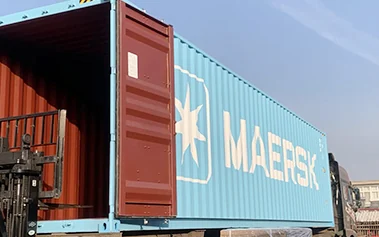 Loading a Maersk container at the Qideyi factory